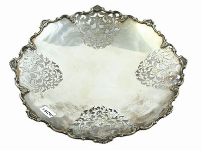 Centrotavola Rotondo in Metallo Argentato