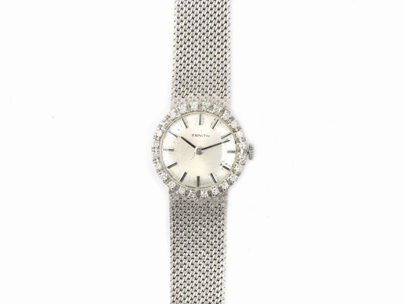 Orologio da Polso per Donna Zenith in Oro Bianco e Diamanti