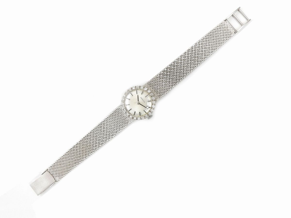 Orologio da Polso per Donna Zenith in Oro Bianco e Diamanti