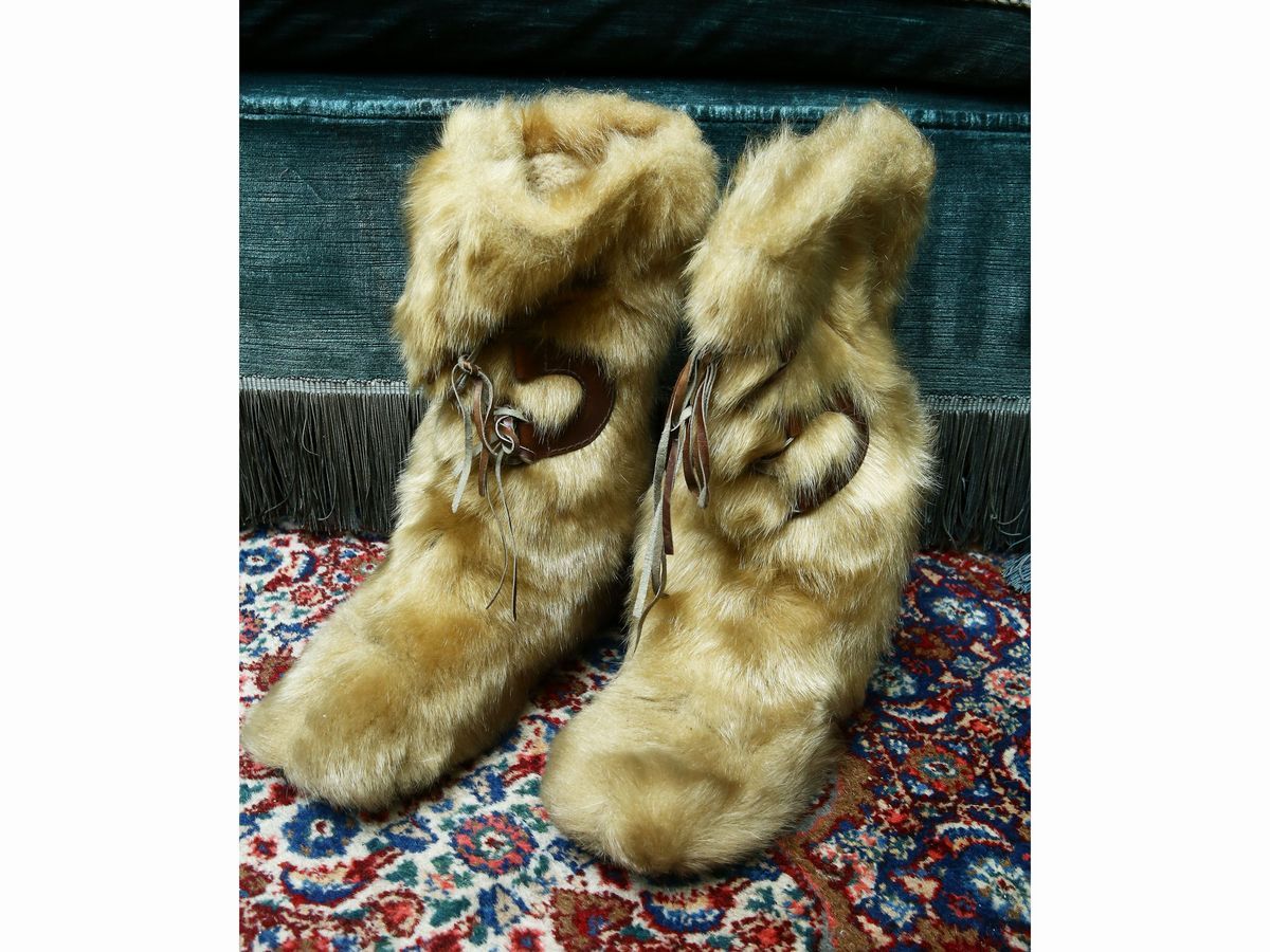 Lotto di Scarpe Vintage in Pelle, Tessuto e Velluto