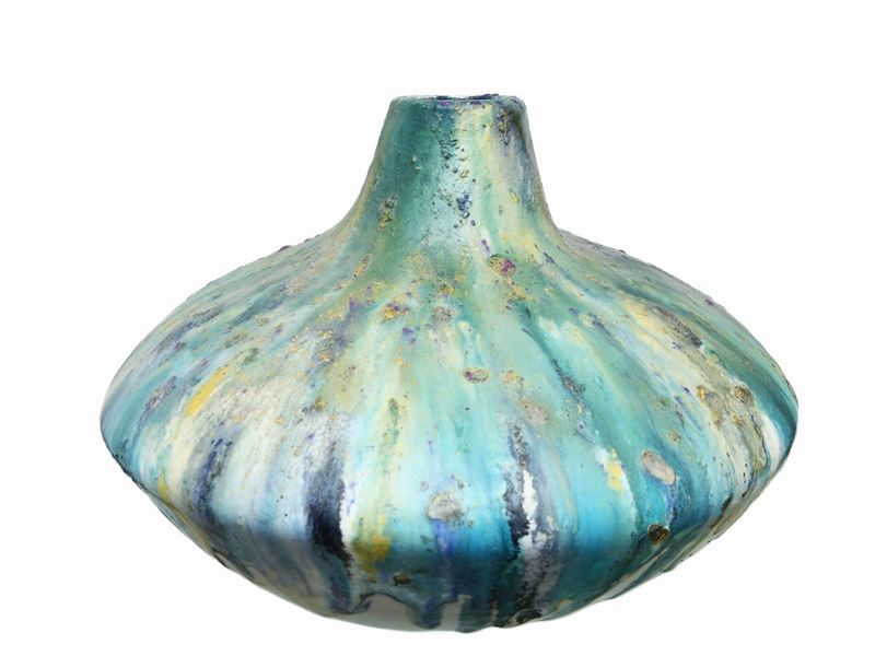 Marcello Fantoni - Grande Vaso a Bulbo in Ceramica Invetriata, 1969