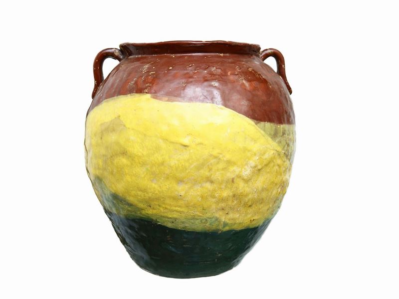 Marcello Fantoni - Vaso Biansato in Ceramica Invetriata, 1958
