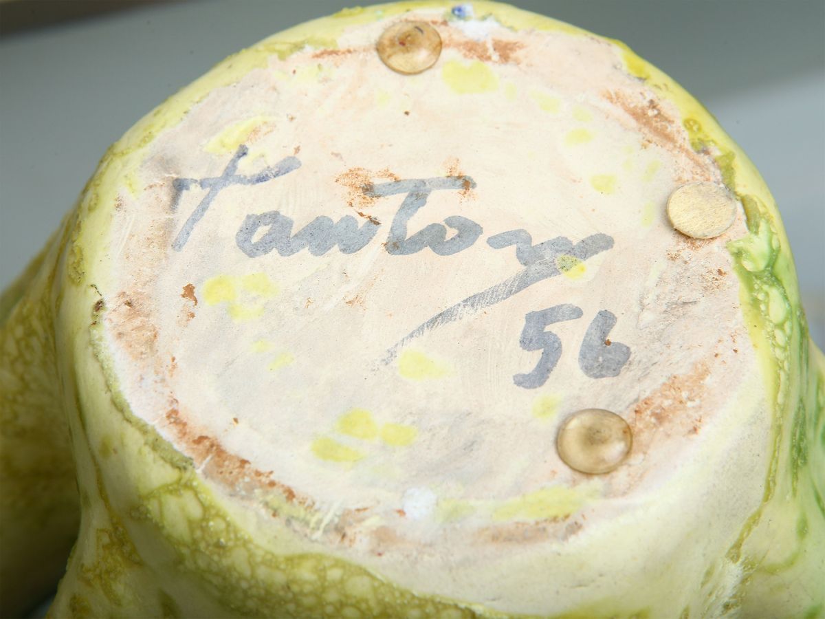 Marcello Fantoni - Vaso a Fazzoletto in Ceramica, 1956