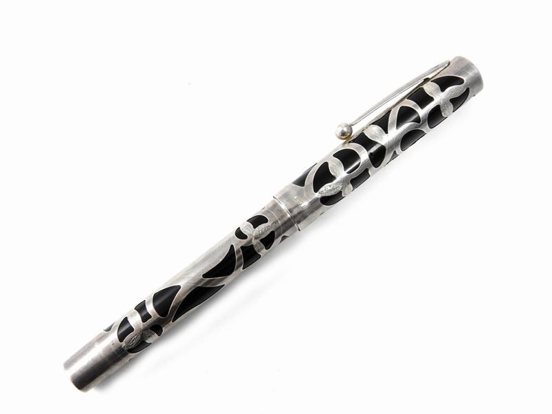 Penna Stilografica Sheaffer Nostalgia in Argento 925/1000 e Resina Nera
