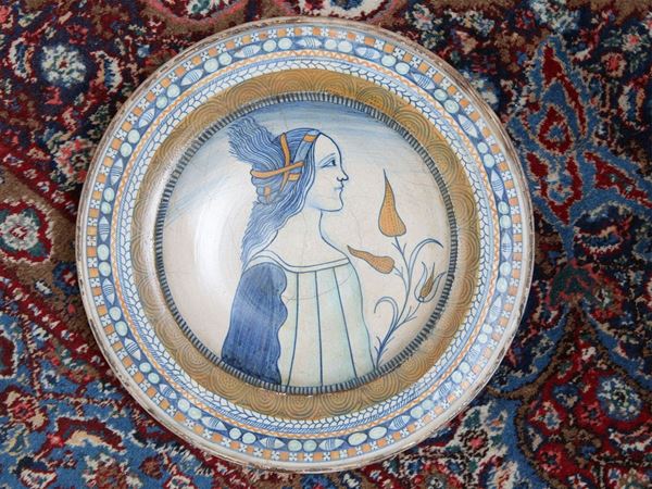 Majolica plate, Alto Lazio end of the 15th century