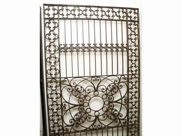 Large wrought iron grate