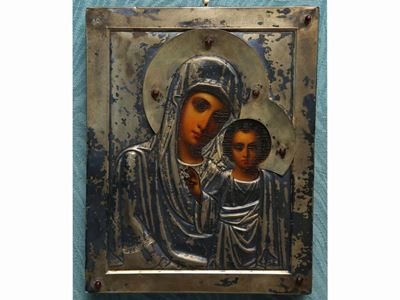 Icona con Ritza in Argento Vermeil