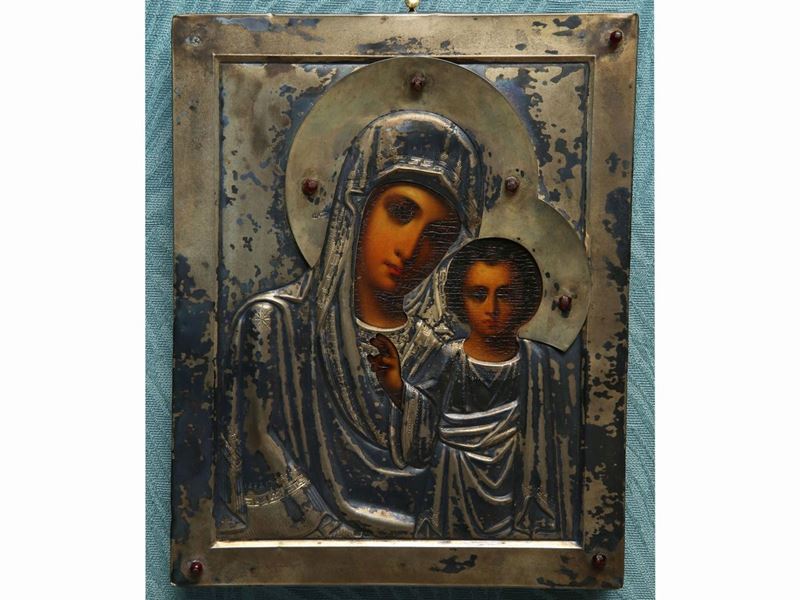 Icona con Ritza in Argento Vermeil