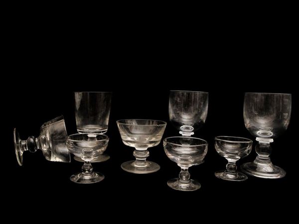 Miscellanea di bicchieri in vetro soffiato  - Asta L'Arte di Arredare - Maison Bibelot - Casa d'Aste Firenze - Milano