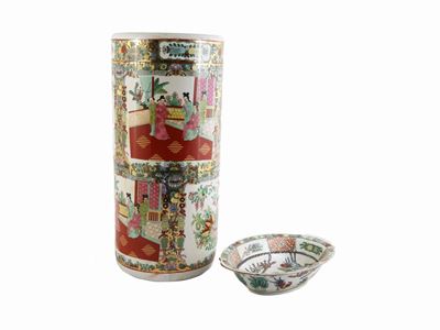 Grande Vaso Cilindrico in Porcellana