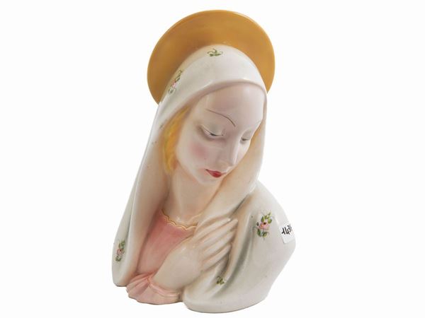 Busto in ceramica raffigurante la Vergine