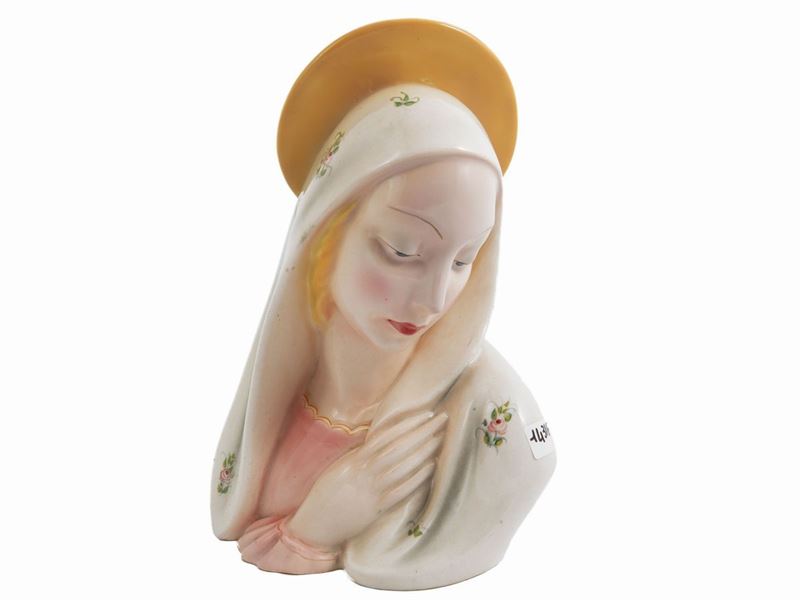 Busto in Ceramica Raffigurante la Vergine
