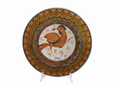 Piatto da Parata in Maiolica, Regia Scuola di Disegno Industriale