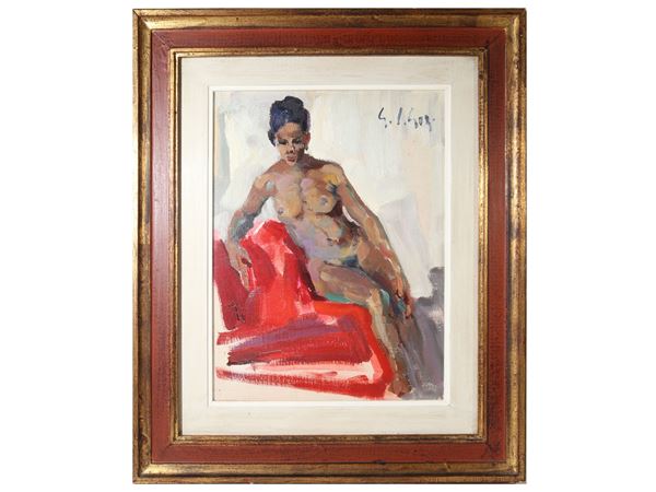 Gino Paolo Gori : Nudo femminile  - Asta L'arte di arredare - Maison Bibelot - Casa d'Aste Firenze - Milano