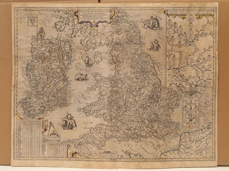 Abraham Ortelius - Angliae Et Hiberniae Accurata Descriptio, Veteribus Et Recentioribus Nominibus...