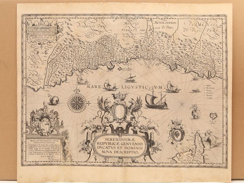 Abraham Ortelius - Serenissimae Reipublicae Genuensis Ducatus Et Dominii Nova Descriptio