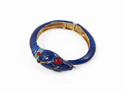 Bracciale Rigido Animalier in Metallo Dorato, Richelieu