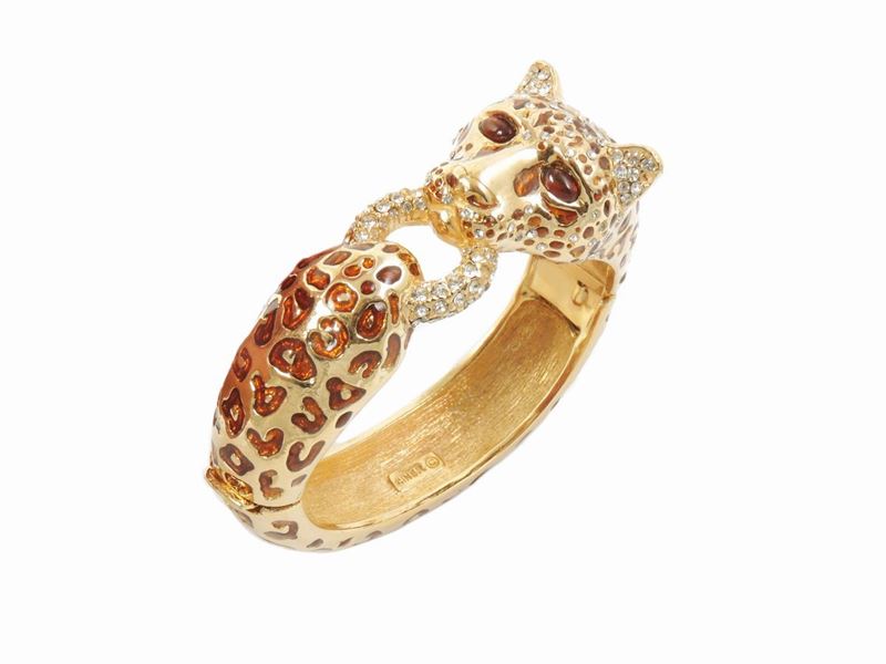 Bracciale Rigido Animalier in Metallo Dorato, Ciner