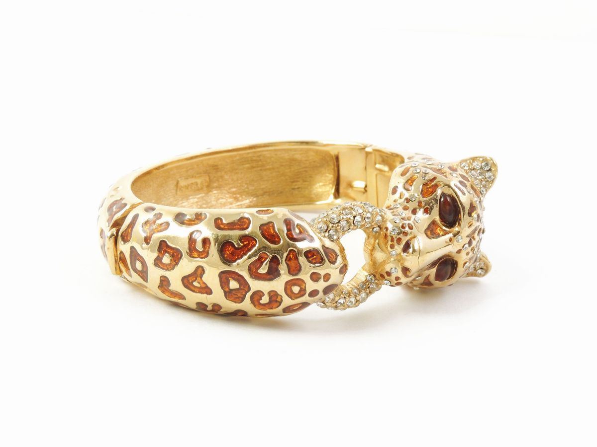Bracciale Rigido Animalier in Metallo Dorato, Ciner