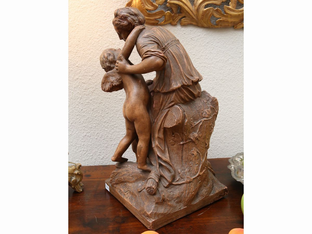 Jean-baptiste Pigalle - L'amore che Abbraccia L'amicizia 1756