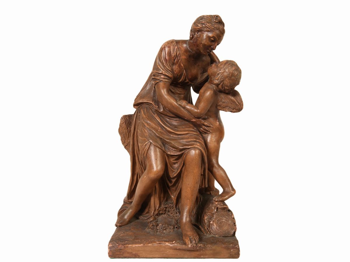 Jean-baptiste Pigalle - L'amore che Abbraccia L'amicizia 1756