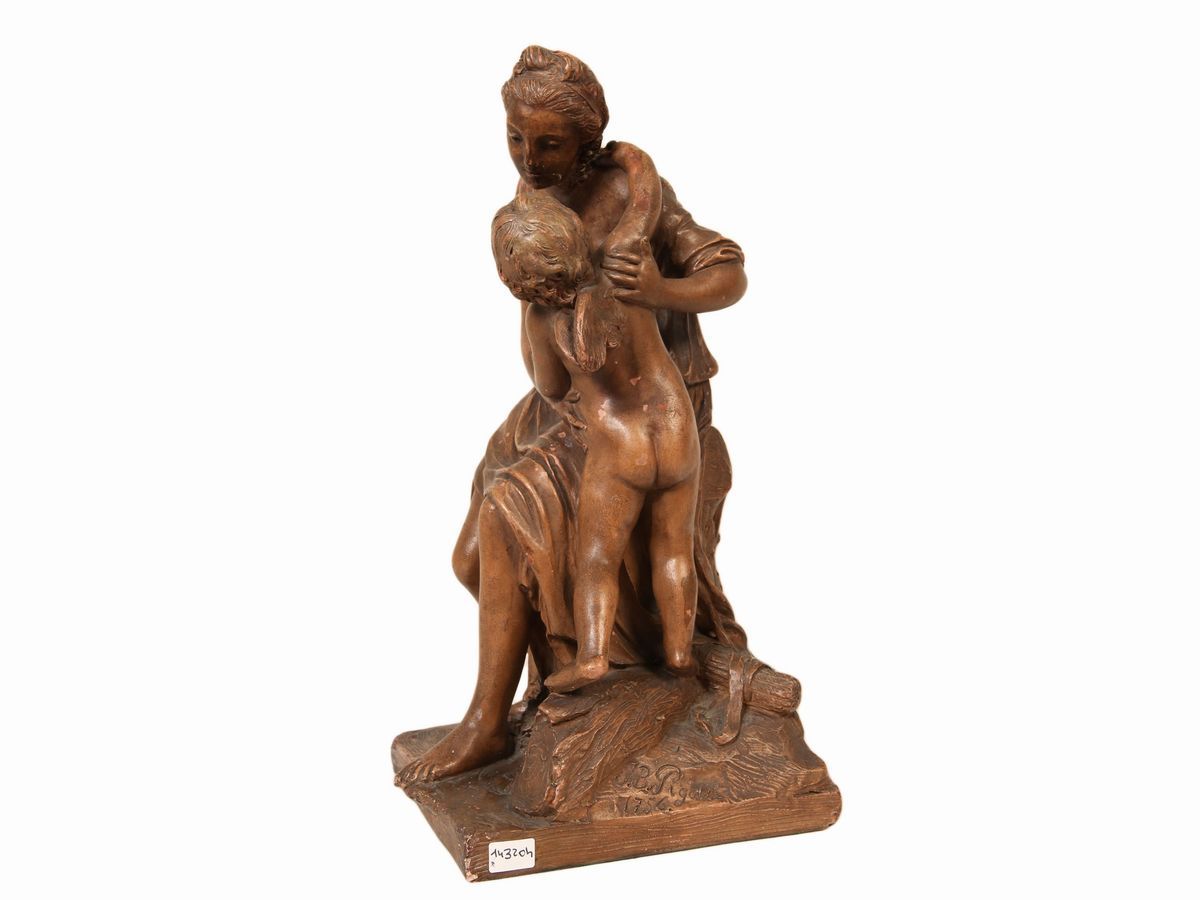 Jean-baptiste Pigalle - L'amore che Abbraccia L'amicizia 1756