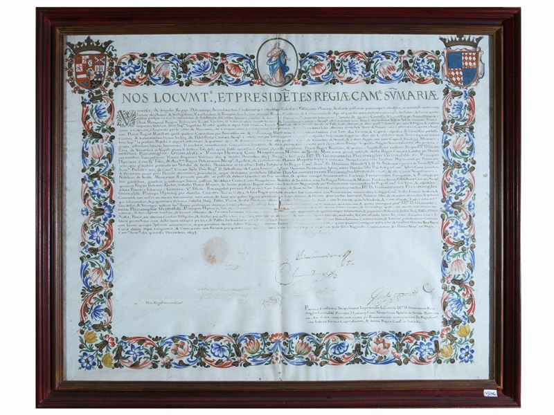 Nos Locumt.s, Et Presidetes Regiae Cam.ae Sumariae [...], Napoli 1693