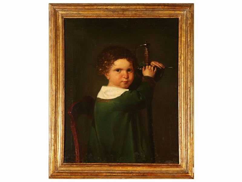 Scuola Francese del XVIII/XIX Secolo - Ritratto di Fanciullo con Spada