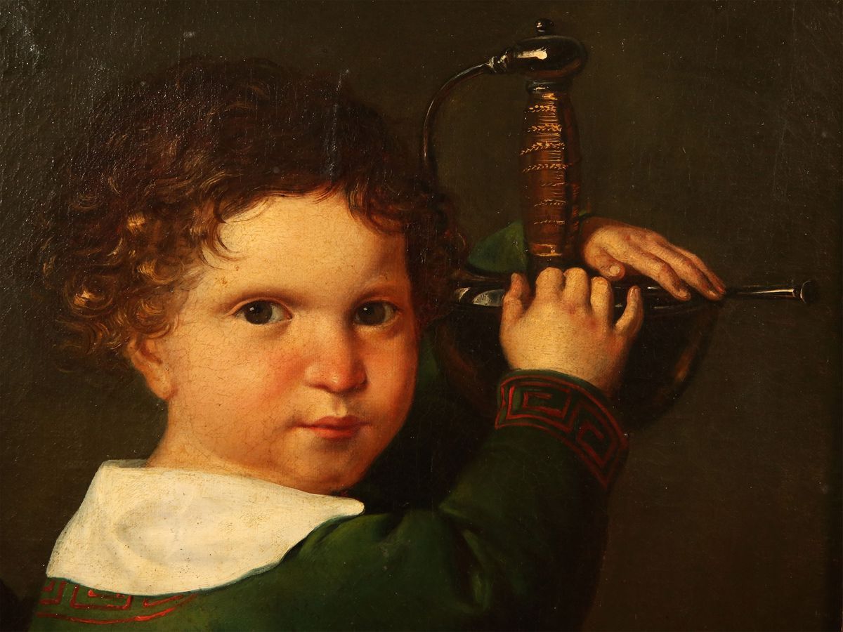 Scuola Francese del XVIII/XIX Secolo - Ritratto di Fanciullo con Spada