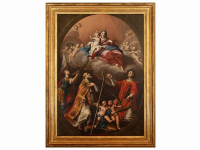 Apparizione della Madonna con Bambino ai Santi Eustachio, Agostino e Stefano