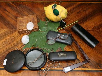 Assortimento di Occhiali e Lenti D'epoca