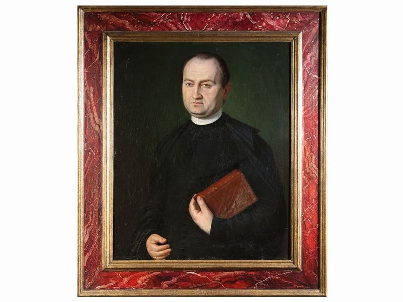 Scuola Marchigiana del XIX Secolo - Ritratto di Prete