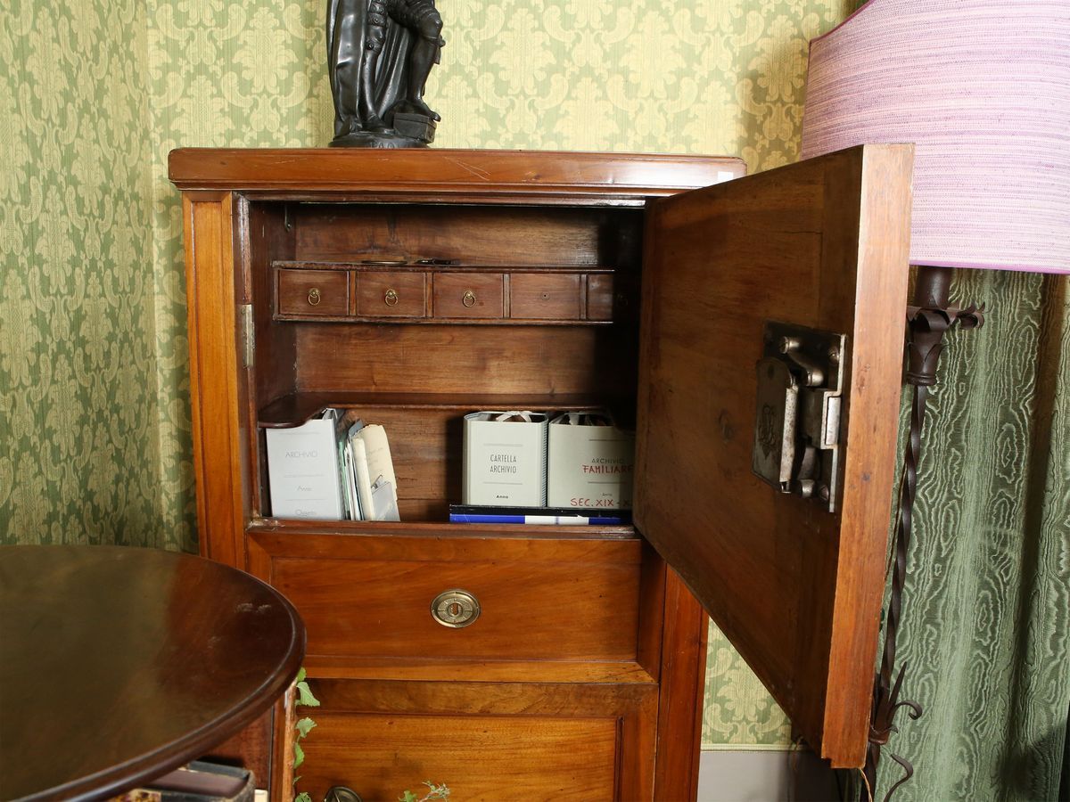 Secretaire Cassaforte in Ciliegio