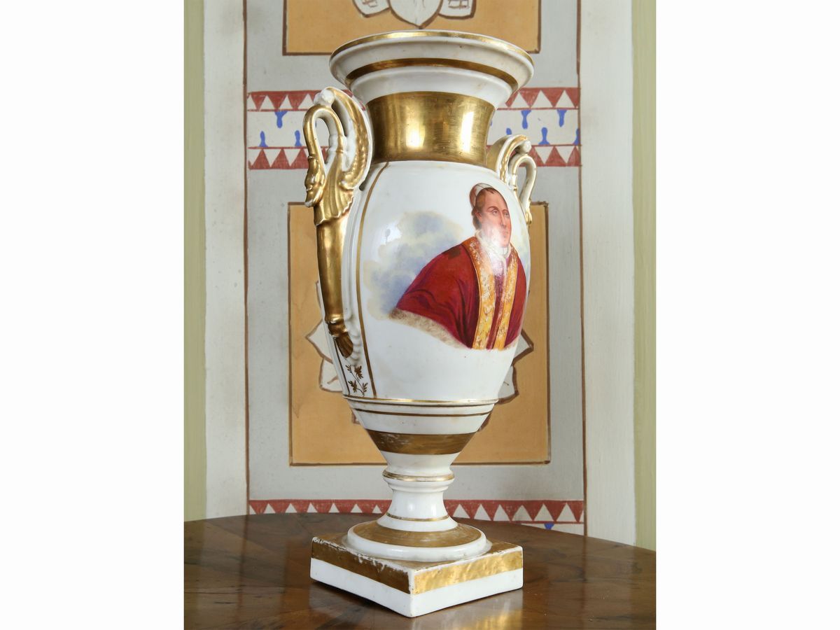 Grande Vaso Ad Anfora in Porcellana