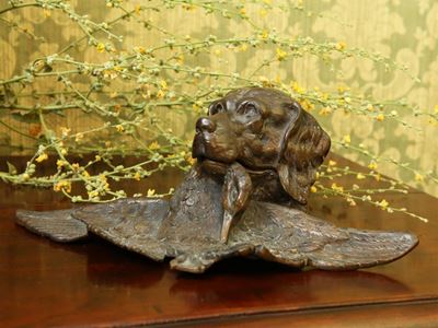 Calamaio in Bronzo di Gusto Venatorio