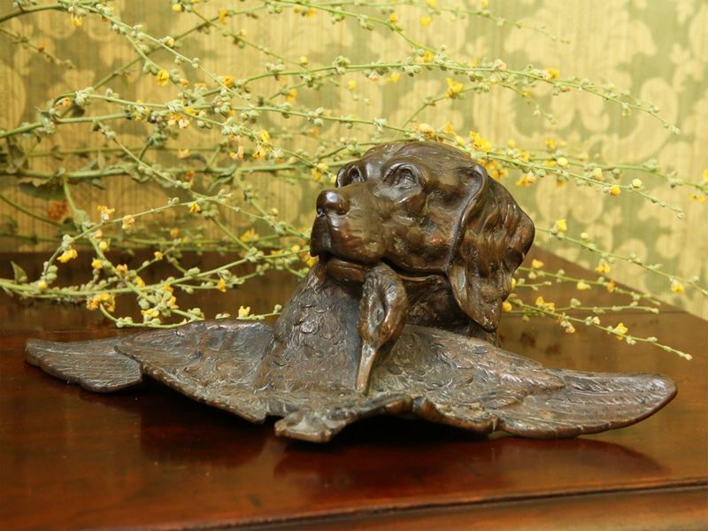 Calamaio in Bronzo di Gusto Venatorio