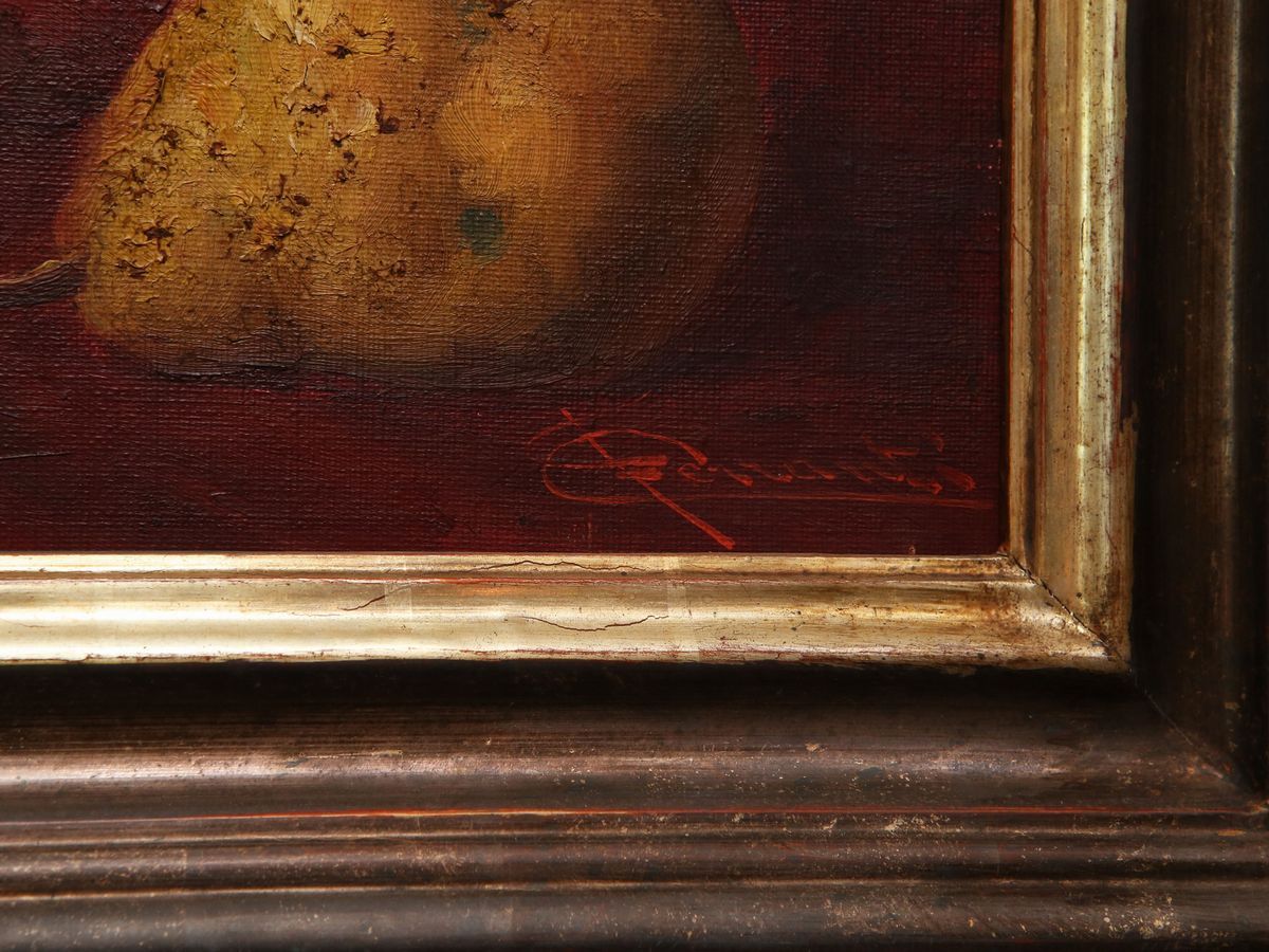 Carlo Ferranti - Natura Morta con Frutta e Coppa in Vetro