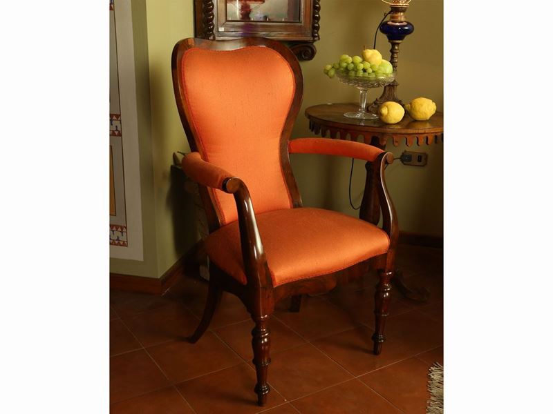 Coppia di Poltroncine in Mogano