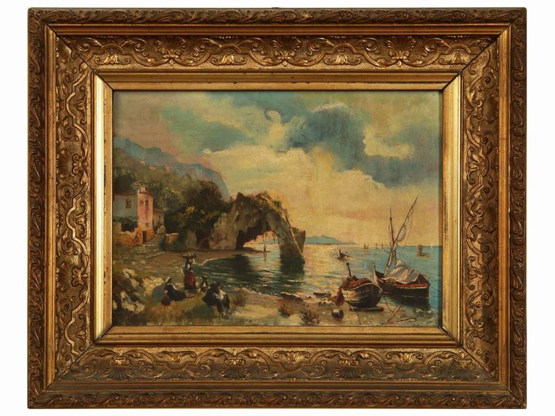 Scuola Napoletana del XX Secolo - Veduta di Capri