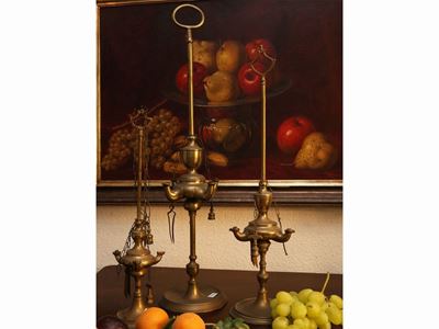Tre Lucerne Fiorentine in Ottone