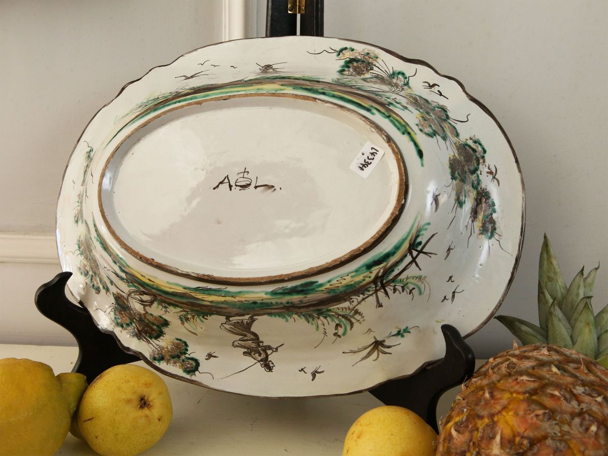 Cestino Ovale in Maiolica