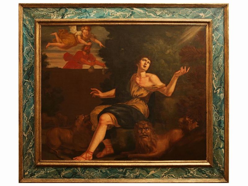 Scuola Fiamminga del XVII/XVIII Secolo - Daniele nella Fossa dei Leoni