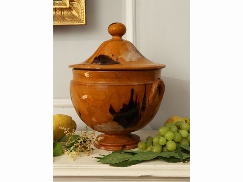 Zuppiera in Terracotta Invetriata