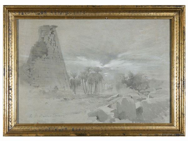 Auguste Gaspard Louis Desnoyers - Orientalist landscape