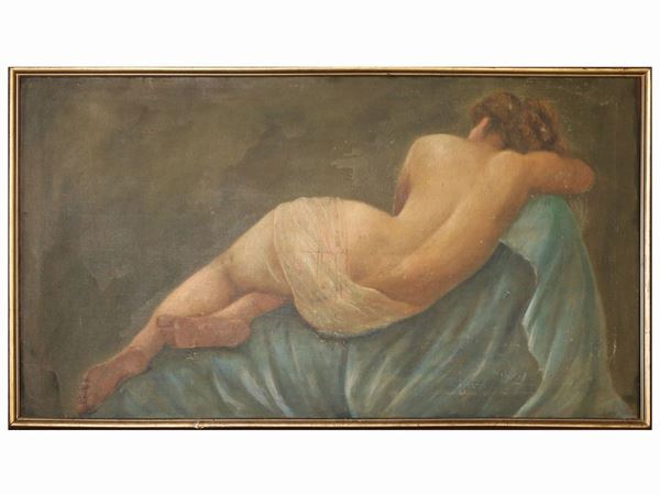 Nudo femminile  (XX secolo)  - Asta Arredi e dipinti da un antico palazzo marchigiano - Maison Bibelot - Casa d'Aste Firenze - Milano