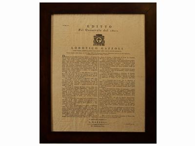 Due Editti, 1821