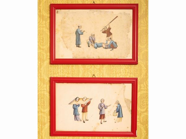 Chinese torture scenes  (China, late 19th century)  - Auction Furniture and paintings from ancient palace in the Marche - Maison Bibelot - Casa d'Aste Firenze - Milano