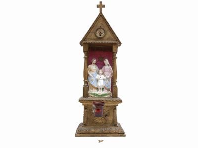 Orologio-carillion in Legno e Pastiglia Dorata