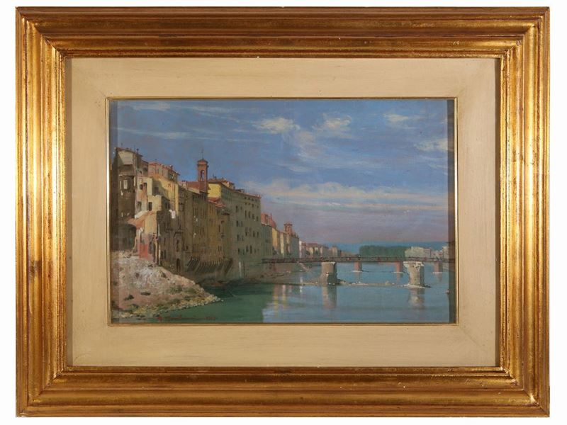Angelo Mambriani - Veduta Fiorentina, 1945