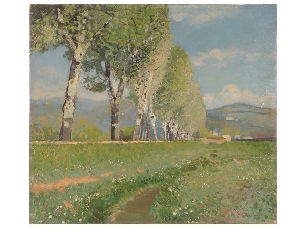 Carlo Passigli - Primavera nel Viale Lungo l'Affrico 1923